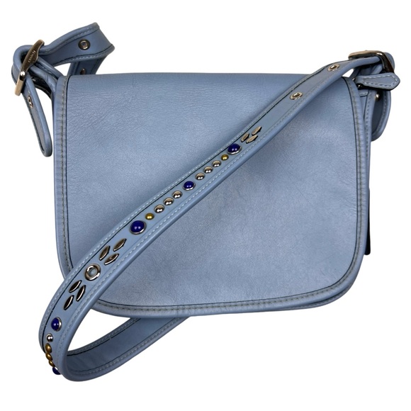 Coach Handbags - Coach Patricia Gem Stud Embellished Crossbody Saddle Bag